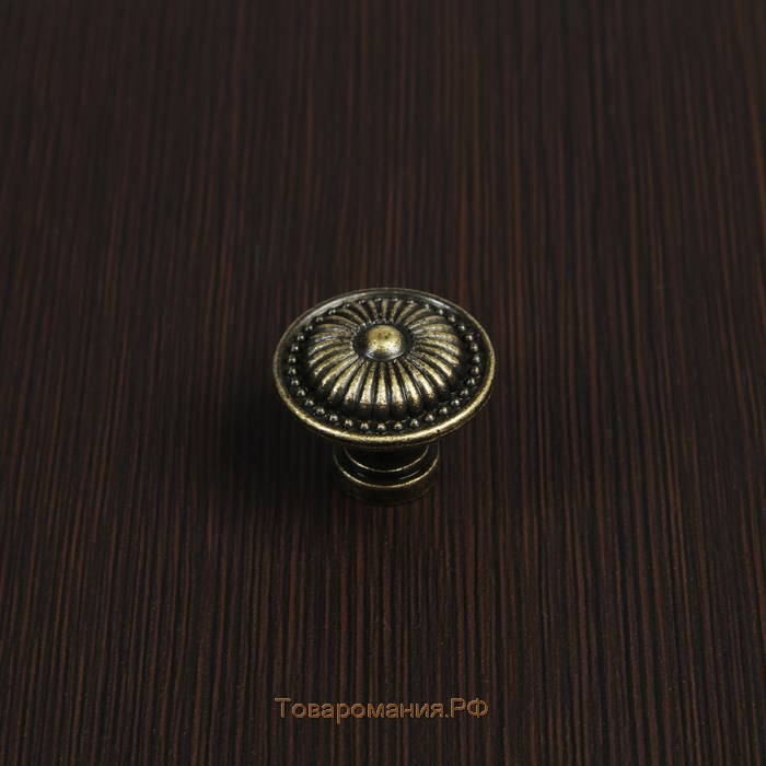 Ручка кнопка ТУНДРА VINTAGE 002, цвет бронза