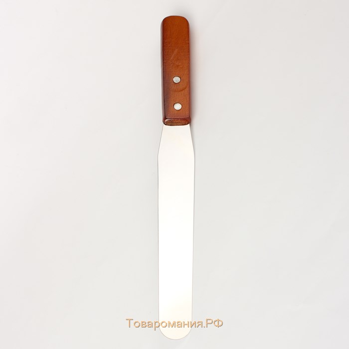 Лопатка-палетка с деревянной ручкой, прямая, 32 см, рабочая часть 20 см