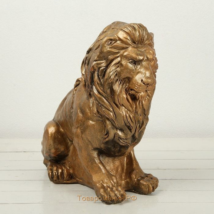 Фигура "Лев сидя" малый, бронза 26см
