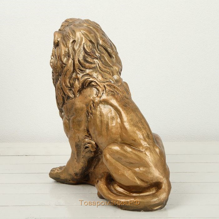 Фигура "Лев сидя" малый, бронза 26см