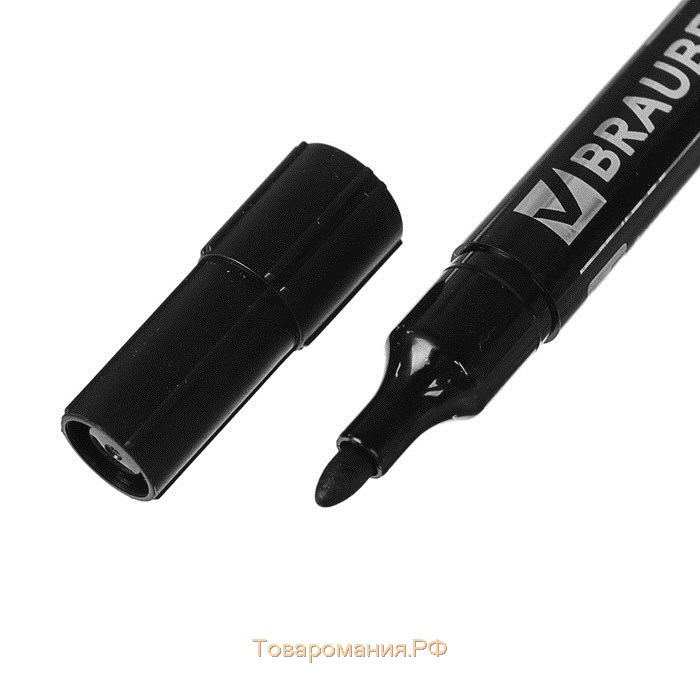 Маркер перманентный 3.0 мм BRAUBERG Contract, чёрный, нестираемый