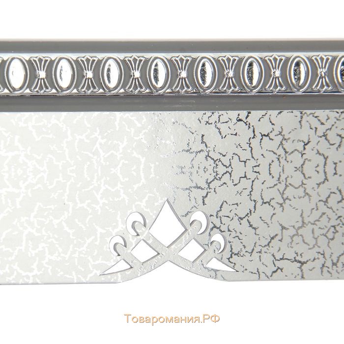Карниз двухрядный «Ультракомпакт. Моцарт», 250 см, с декоративной планкой 7 см, цвет серебро