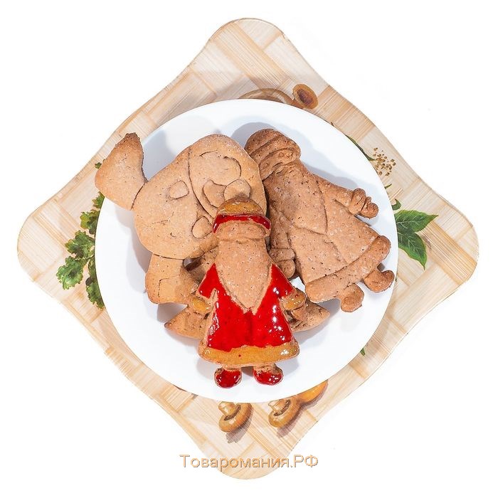 Форма для печенья «Дед Мороз», вырубка, штамп, 10×6 см, цвет красный