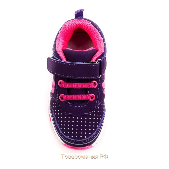 Кроссовки со светодиодами для девочек арт. E7791, цвет фиолетовый, размер 26