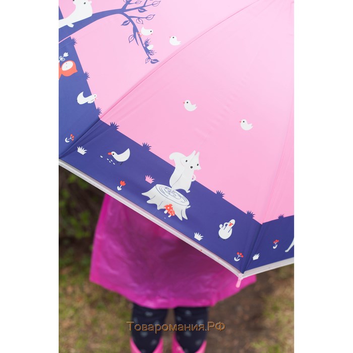 Зонт детский «Красная шапочка», полуавтоматический, цвет розовый