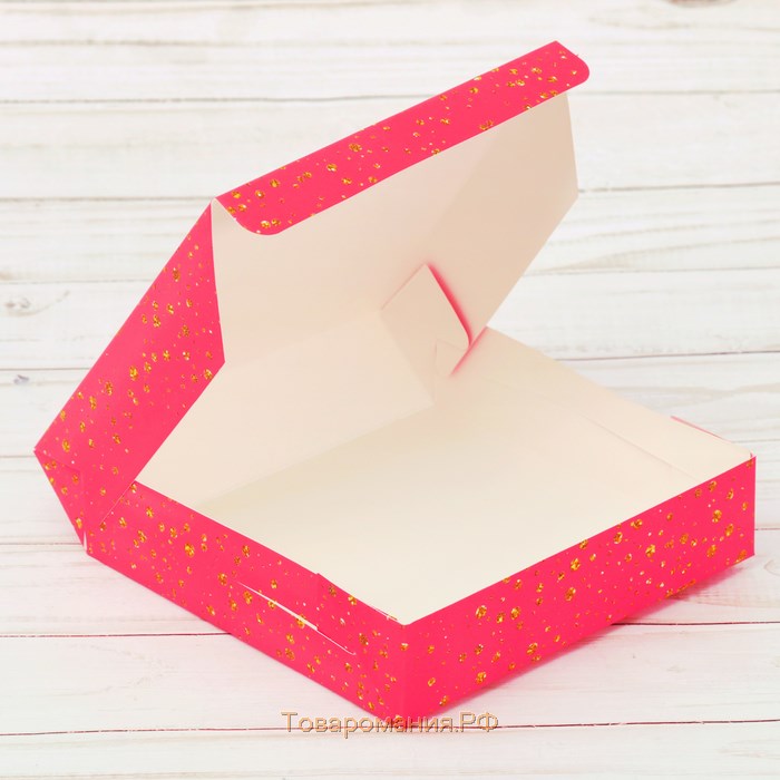 Коробка складная «Маленький повод для радости», 14 × 14 × 3,5 см
