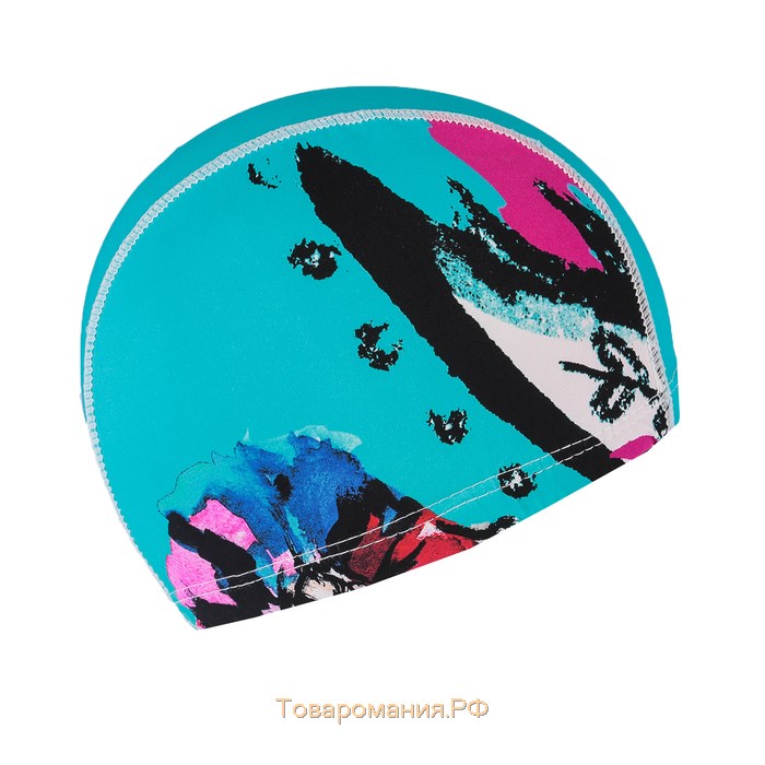 Шапочка для плавания взрослая ONLYTOP, тканевая, обхват 48 см, цвета МИКС