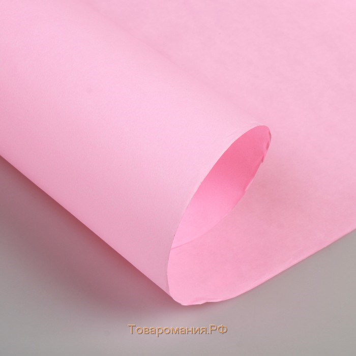 Калька для цветов тонированная, двухсторонняя, розовая, 0,7 х 10 м, 40 г/м²