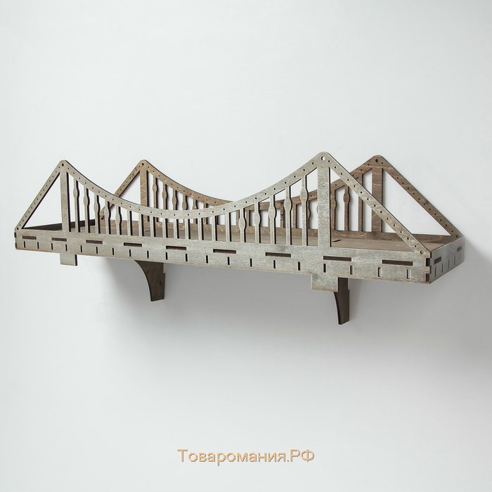 Полка деревянная "Крымский мост", 75 см