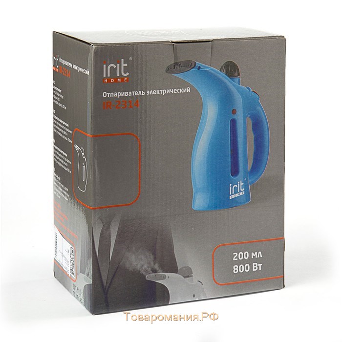 Отпариватель Irit IR-2314, ручной, 800 Вт, 200 мл, 25 г/мин, синий