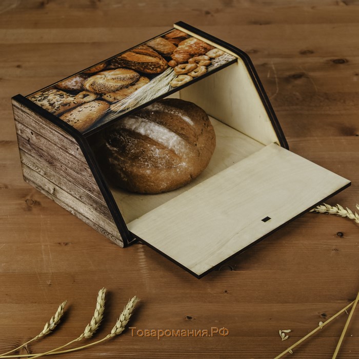 Хлебница деревянная «Сдоба», 20,5×28,5×13 см