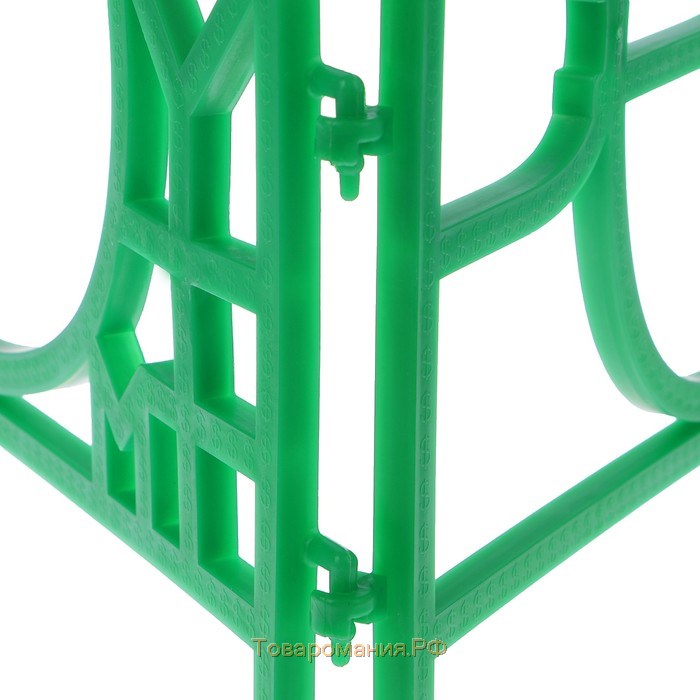 Ограждение декоративное, 35 × 220 см, 4 секции, пластик, зелёное, «Денежные знаки»