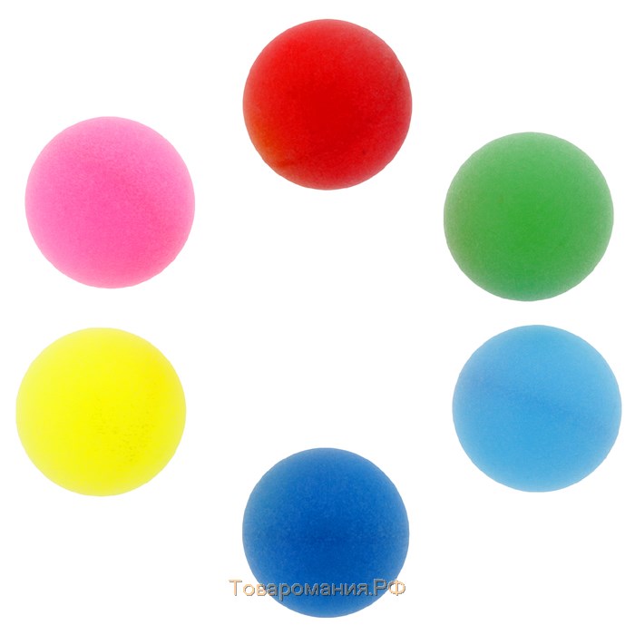 Мяч для настольного тенниса 40 мм, набор 6 шт., цвет МИКС