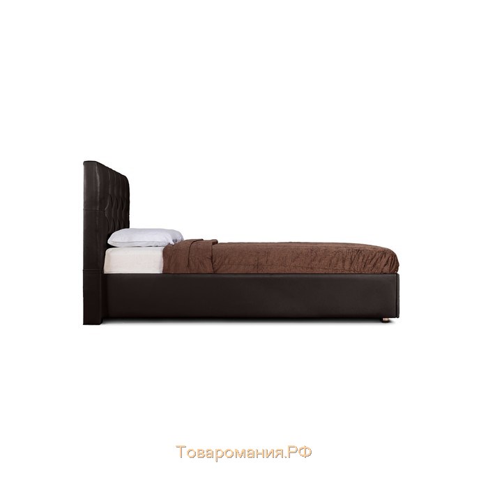 Кровать «Монблан» без ПМ, 180×200 см, экокожа, цвет горький шоколад