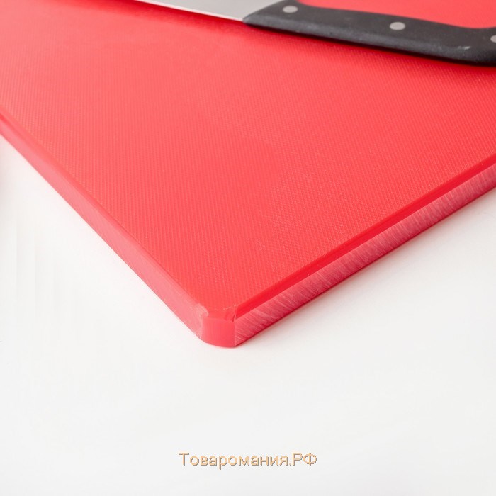 Доска профессиональная разделочная, 40×30 см, толщина 1,8 см, цвет красный
