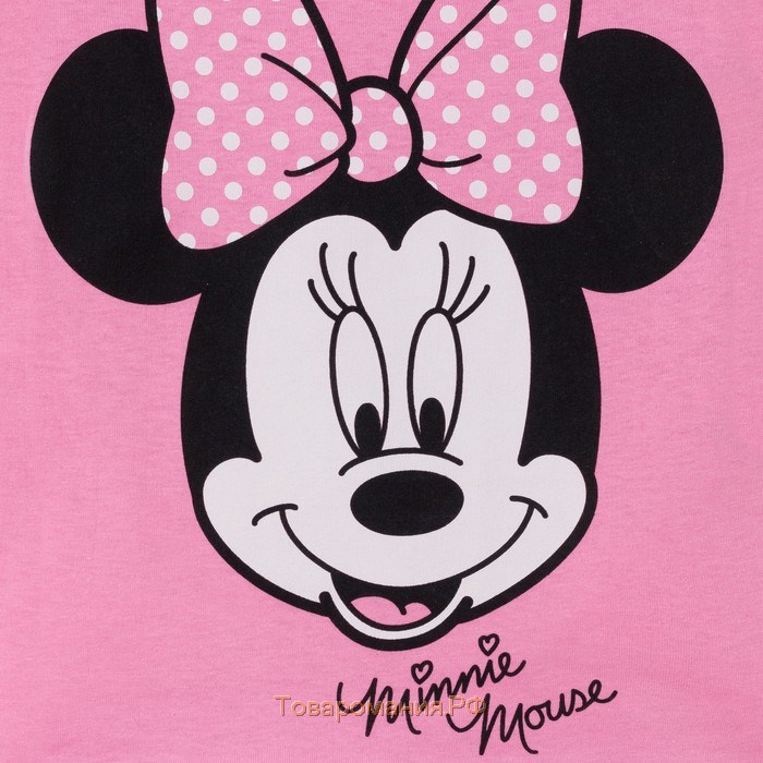 Футболка детская Disney "Minnie Mouse", рост 98-104 (30), розовый МИКС