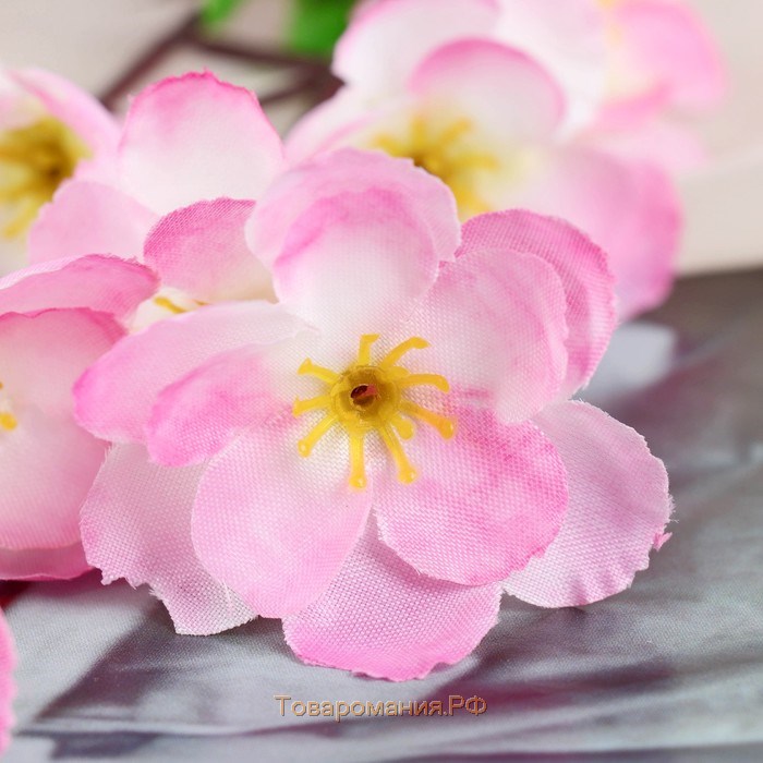 Цветы искусственные "Ветка яблони" 4,5х58 см, розовый
