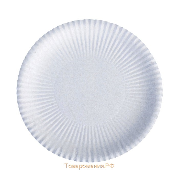 Тарелка одноразовая "Белая" картон, 23 см