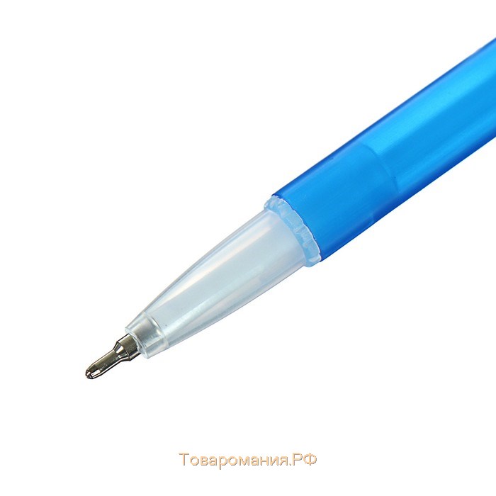 Ручка шариковая 0,7 мм, в дисплее, синяя, корпус цветной МИКС (штрихкод на штуке)