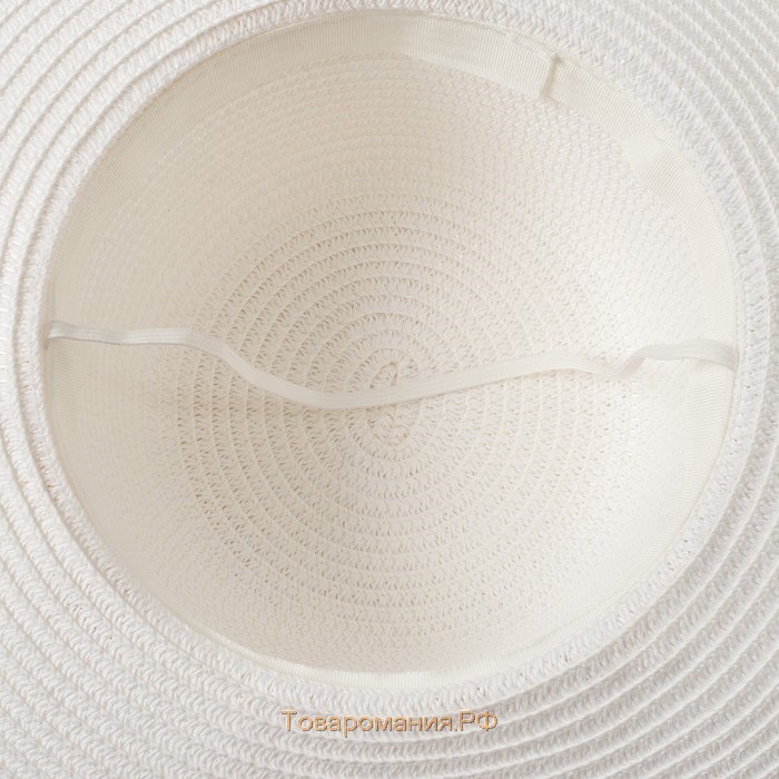 Шляпа женская MINAKU "Морская", размер 56-58, цвет белый