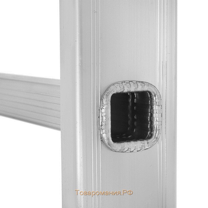Лестница ТУНДРА, алюминиевая, односекционная, приставная, 8 ступеней, 2230 мм