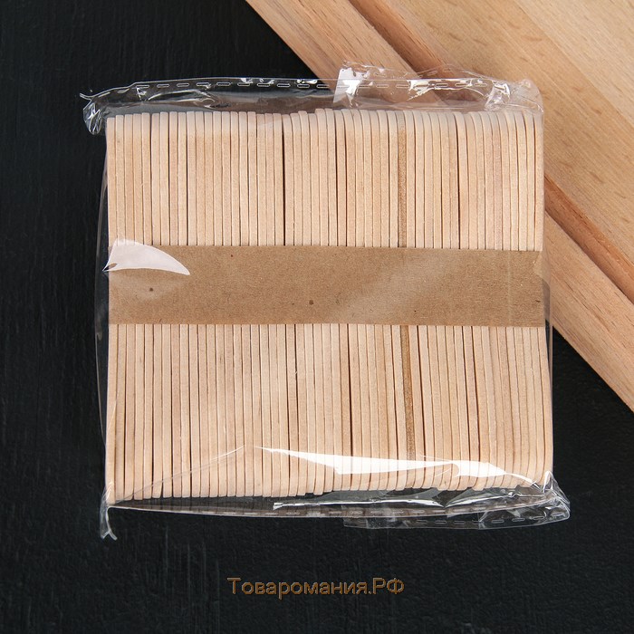 Палочки деревянные для мороженого, 9,4×1,5-1,7 см, 50 шт