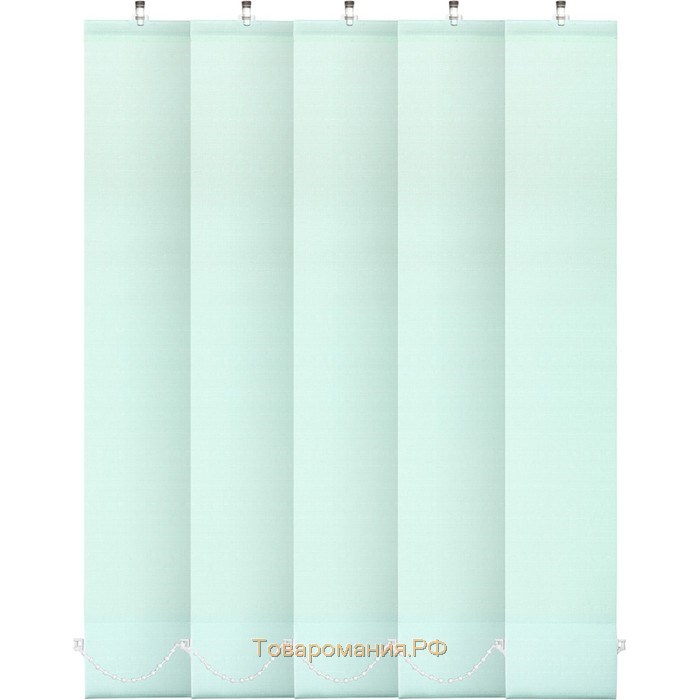 Комплект ламелей для вертикальных жалюзи «Киото», 5 шт, 180 см, цвет зелёный
