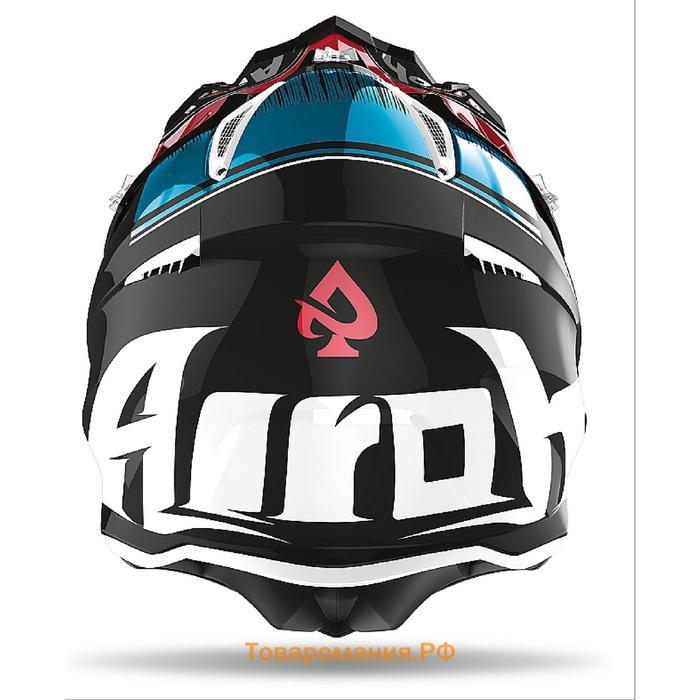 Шлем кроссовый AVIATOR ACE, глянец, размер XL, синий, красный