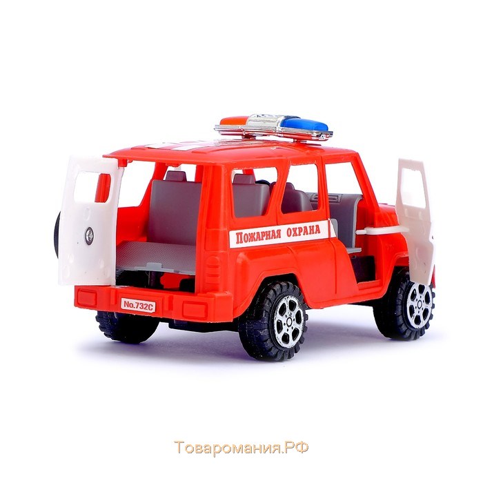 Машина инерционная «Пожарная охрана», с открывающимися дверьми