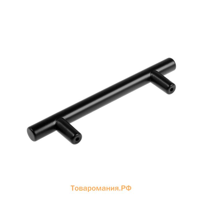 Ручка-рейлинг ТУНДРА, пластик, d=12 мм, м/о 96 мм, цвет черный