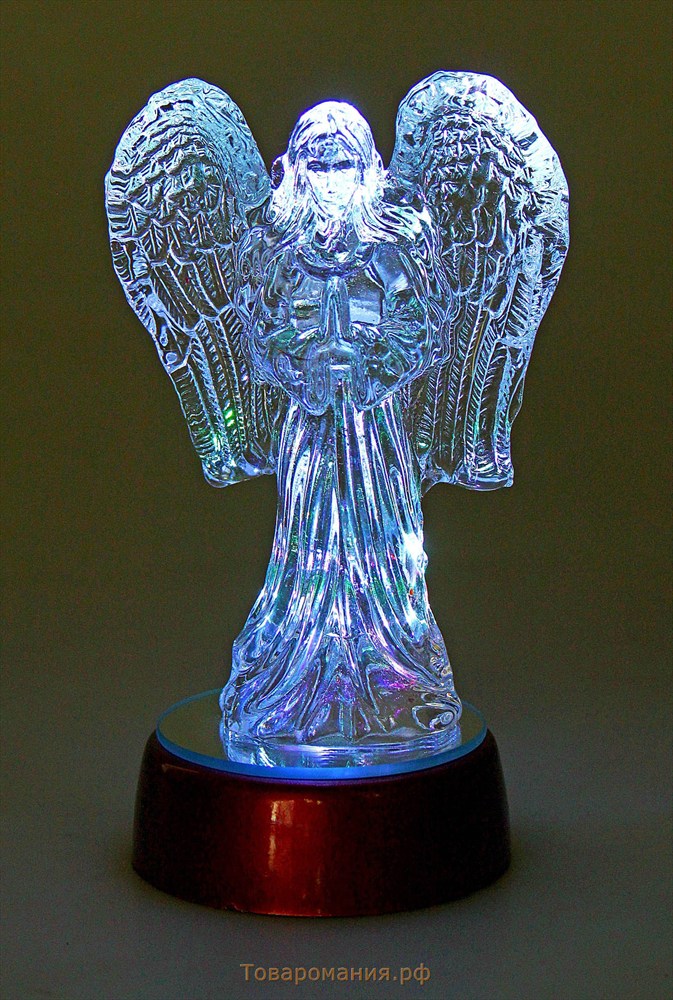 Сувенир "Ангел" на зеркальной подставке световой