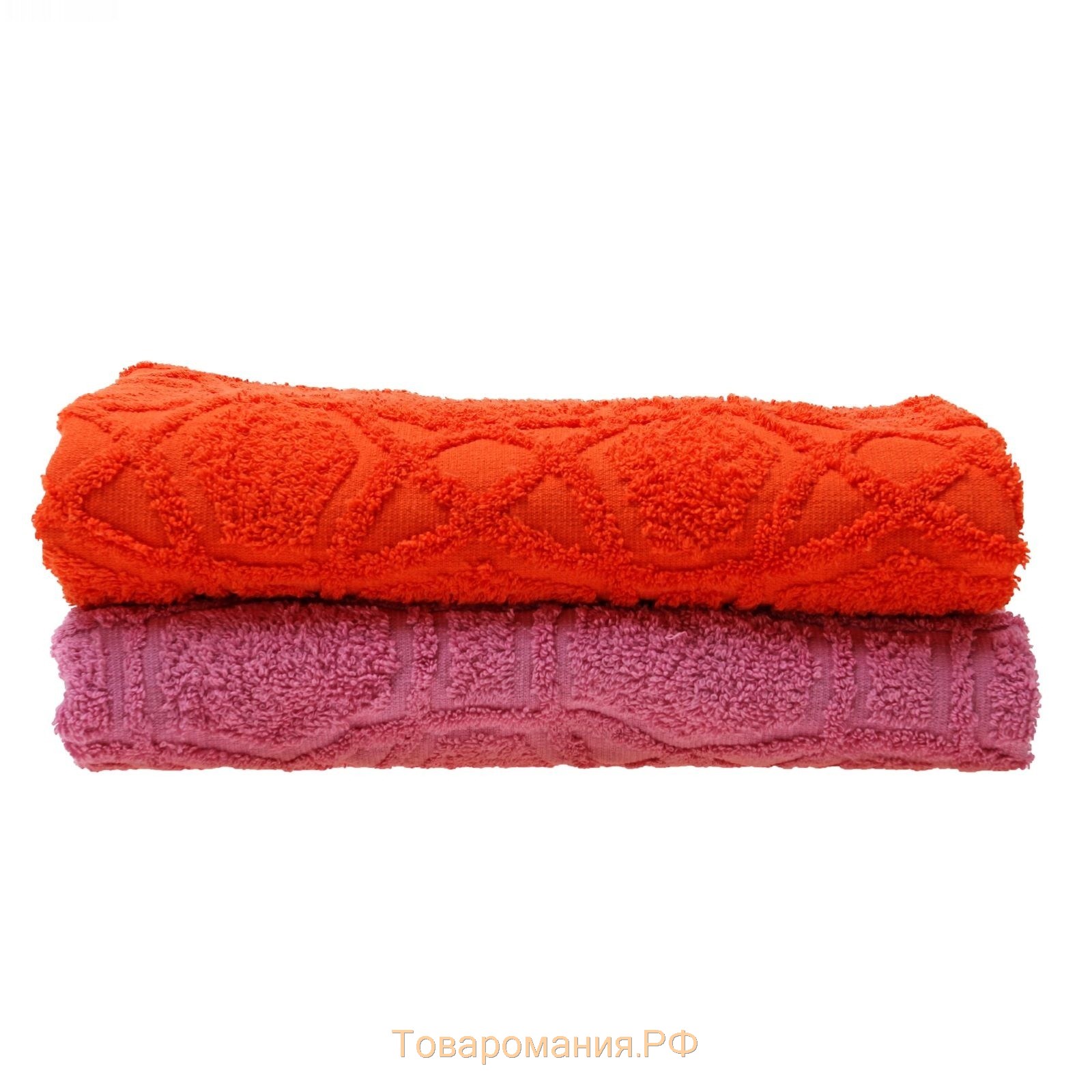 Полотенце махровое, размер 50х100 см, 380 гр/м2, цвет морковный