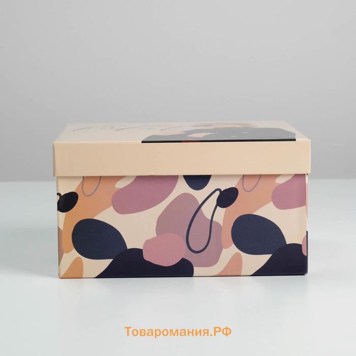 Коробка подарочная квадратная, упаковка, «Girl», 22 х 22 х 12 см