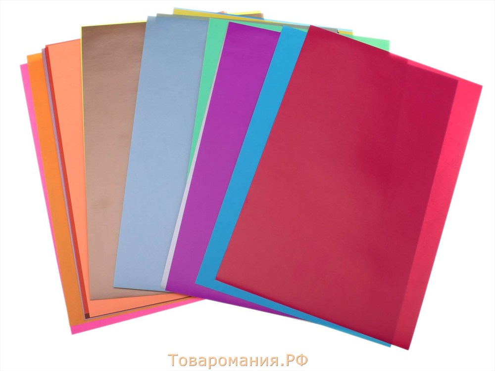 Бумага цветная самоклеящаяся А4, 20 листов, 20 цветов HOBBY TIME "№6", 145 г/м2