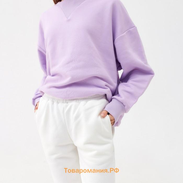 Костюм (свитшот, брюки) MINAKU: Casual Collection цвет сиреневый, размер 48