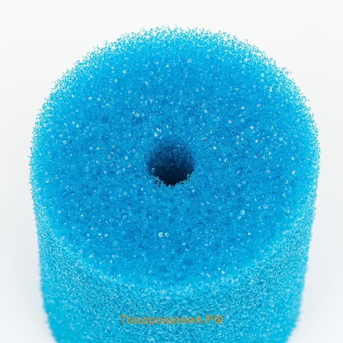 Губка круглая № 3, крупнопористая, 8 х 8 х 10 см, синяя