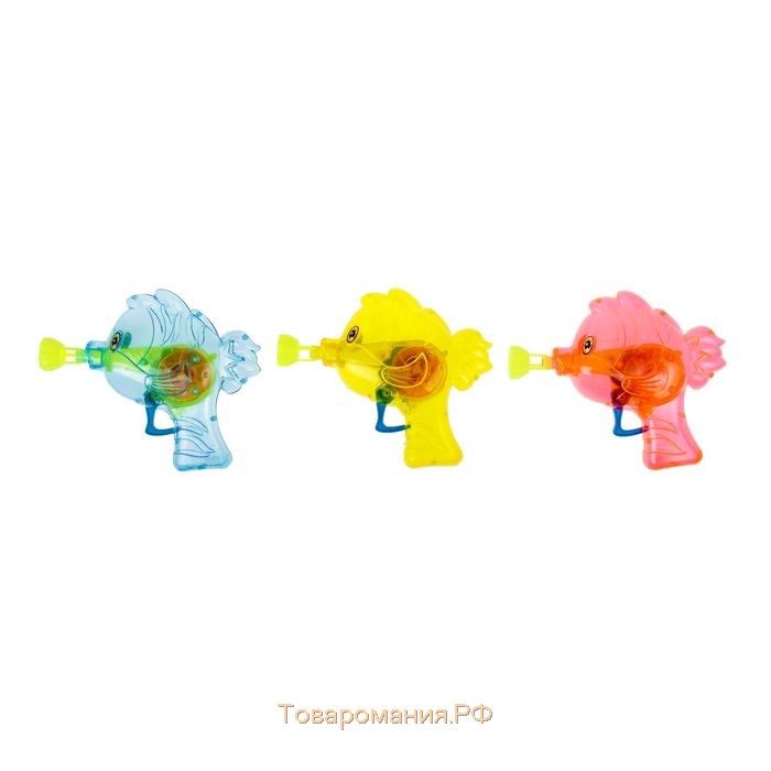 Мыльные пузыри «Рыбка-пистолет» со светом, 50 мл, цвета МИКС