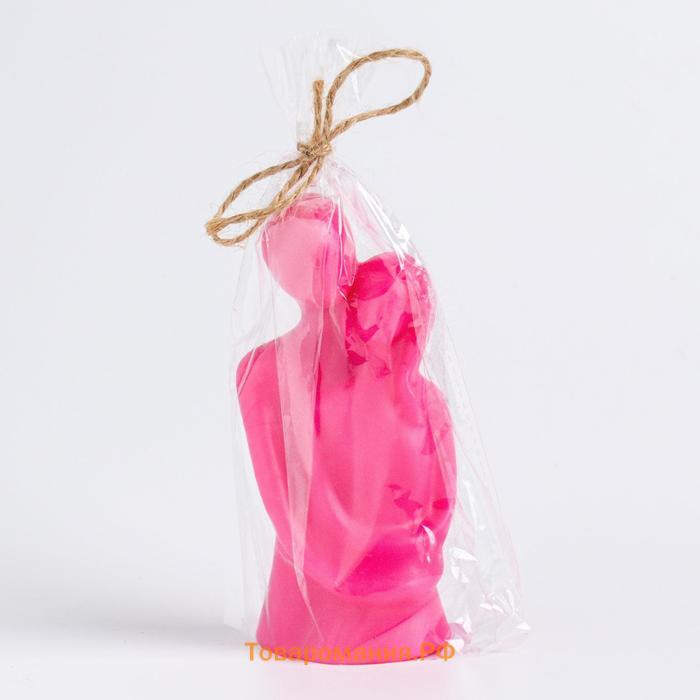 Свеча фигурная "Влюбленные", 12 см, розовая