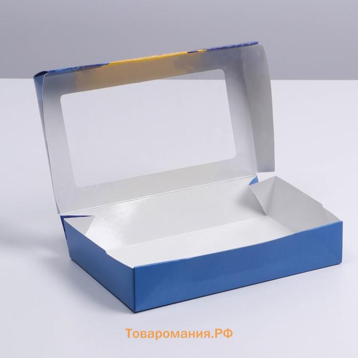 Коробка кондитерская складная, упаковка «Гортензии», 8 марта, 20 х 12 х 4 см