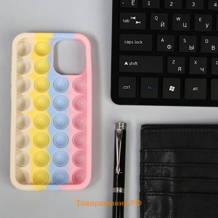 Чехол POP IT, для iPhone 12 mini, силиконовый, разноцветный