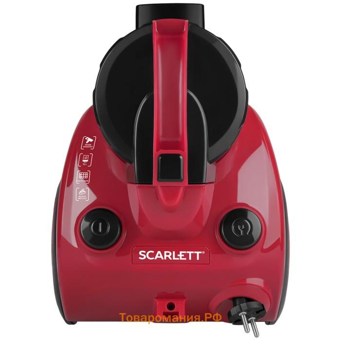 Пылесос Scarlett SC-VC80C11, 1500/350 Вт, контейнер 1.5 л, чёрно-красный