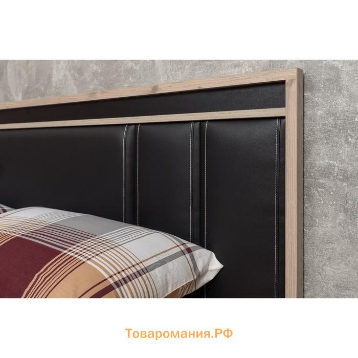 Кровать Люкс с подъёмным механизмом Nature 307, 1600 × 2000 мм, цвет гаскон пайн / чёрный