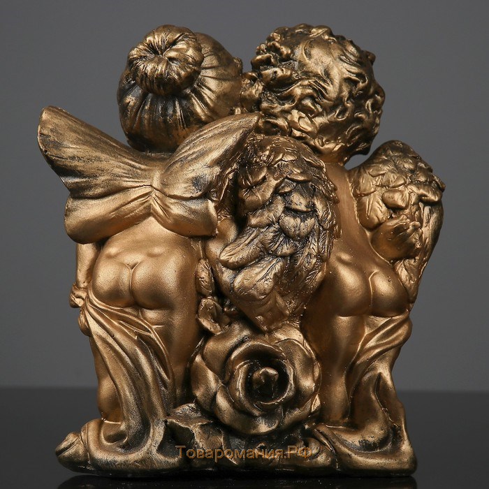 Фигура "Ангел и Фея с розой" бронза 24х12х26см