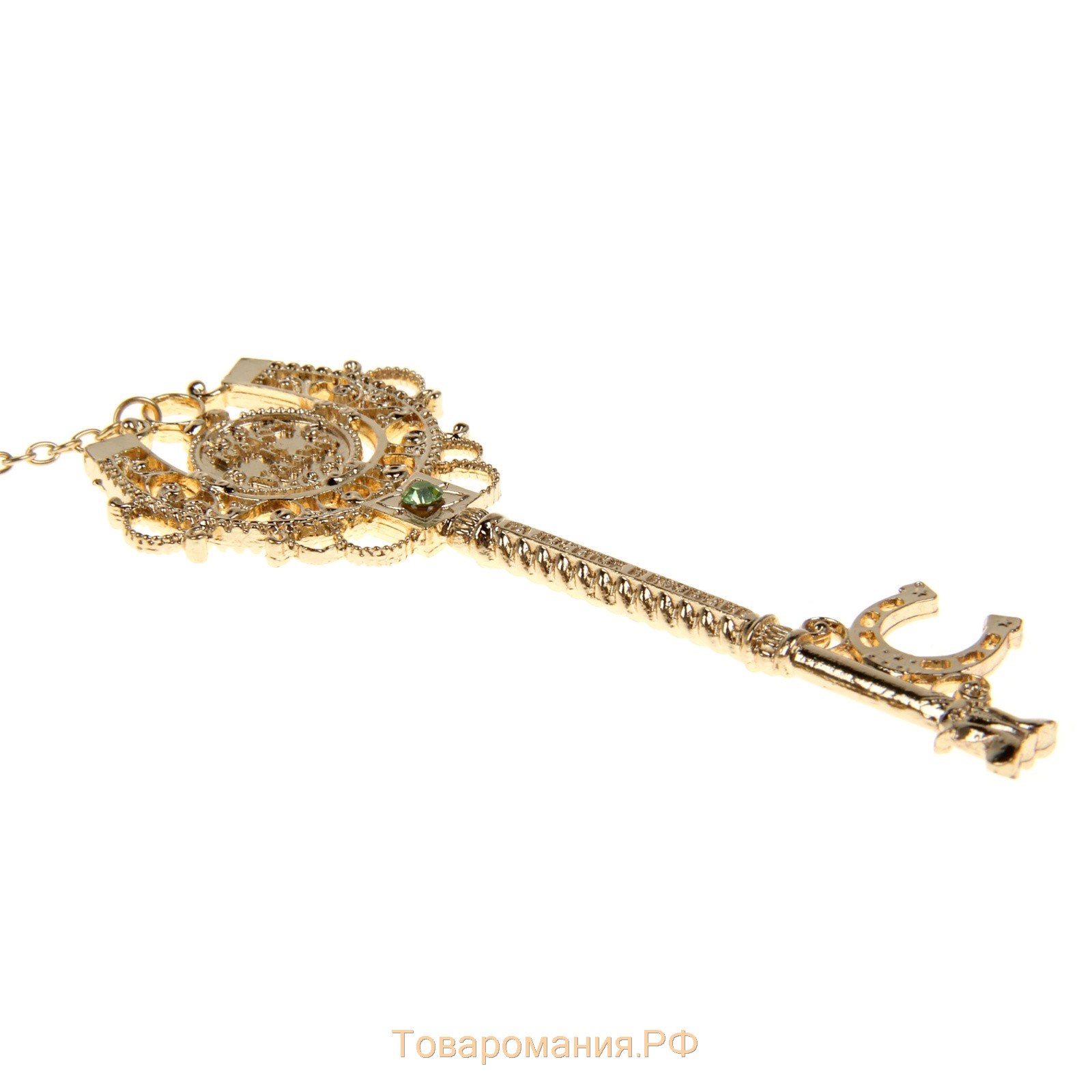 Золотой ключик сувенирный на подушке "К удаче"