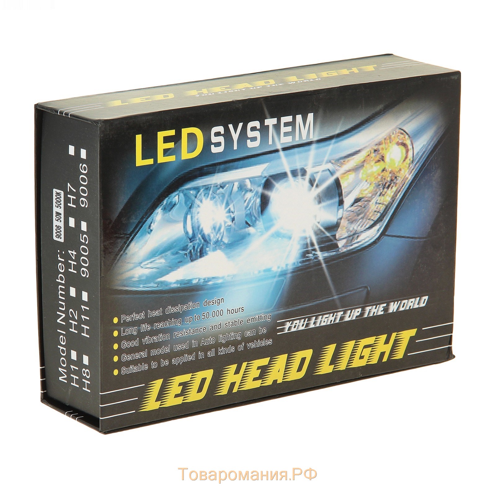 Светодиодные лампы HB4(9006), ближний/дальний, 50 W, 2400 Lm, 5000 K, LED CREE, 12-24V