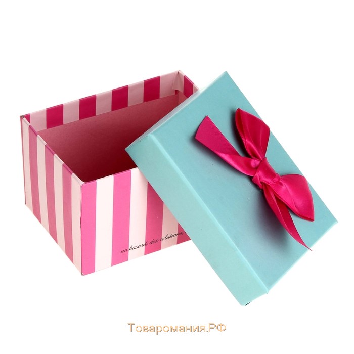 Коробка подарочная "Розовая полоска", 10 х 7 х 6 см