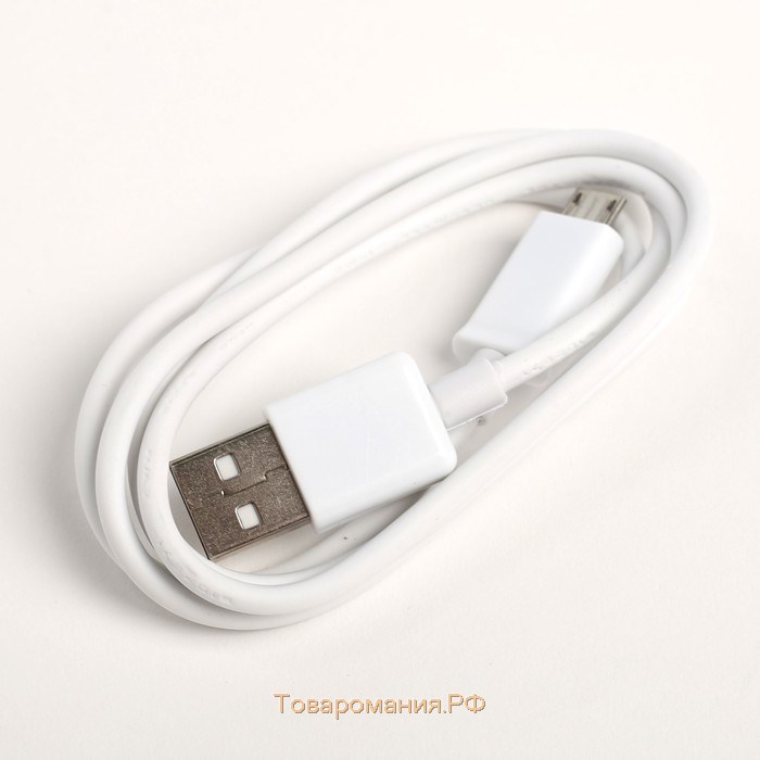 Кабель , microUSB - USB, 1 А, 0.8 м, белый