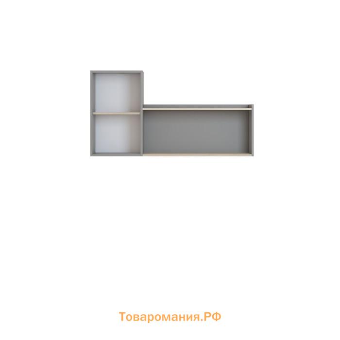 Полка «Тиволи», 1250 × 244 × 656 мм, цвет дуб сонома / глиняный серый / графит серый