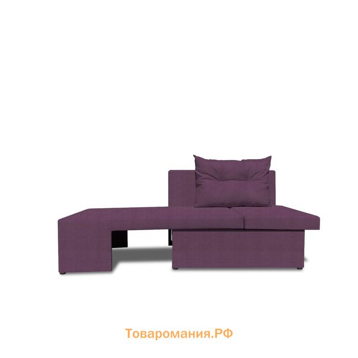 Детский диван «Лежебока», еврокнижка, велюр shaggy, цвет plum