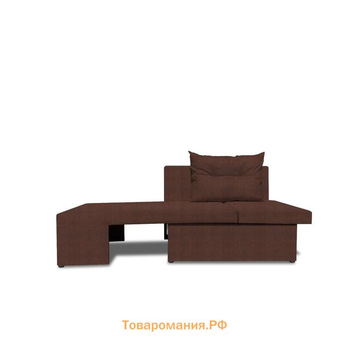 Детский диван «Лежебока», еврокнижка, велюр shaggy, цвет chocolate